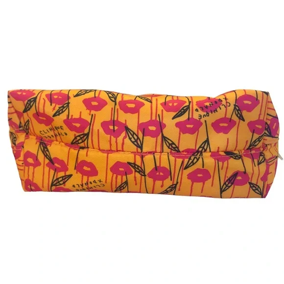 Clinique x Donald Bright Orange Makeup Bag - Picture 4 of 8